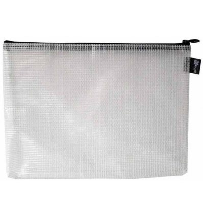 NECESER BOLSA MULTIUSOS TRANSPARENTE MEDIDAS 29X23CM CON CREMALLERA DE OFFICE BOX 34125.