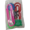 CLIPS GRANDES DE PLASTICO DE 6X2CM DE COLORES CON ADORNO EN SET DE 3 UNIDADES.