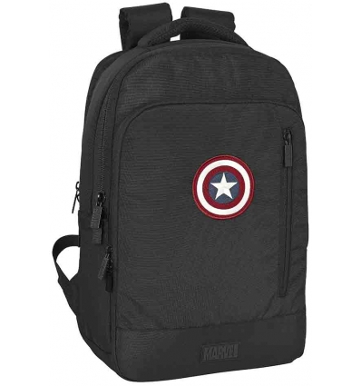 MOCHILA PORTATIL NEGRA DE CAPITAN AMERICA NEGRA DE SAFTA 61261894.