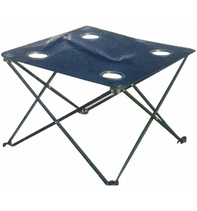 MESA DE CAMPING PLEGABLE DE 45X45X60CM. DE METAL Y TELA DE COLOR AZUL DE AQUA CONTROL C2218.