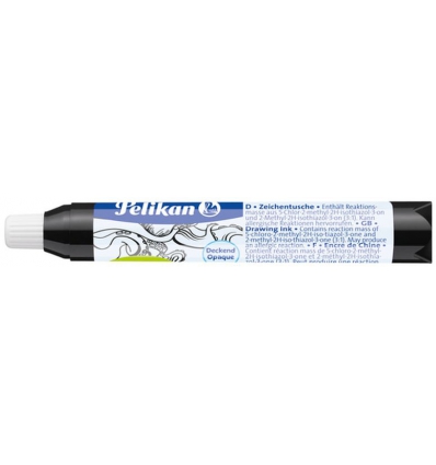 TINTA CHINA TUBO PELIKAN NEGRA CARGADOR DE 9ML.