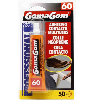 PEGAMENTO ADHESIVO DE CONTACTO MULTIUSOS DE 50ML. PROFESIONAL DE GOMAGOM Nº 60 REF. 17081.