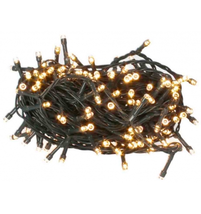 GUIRNALDA DE LUCES CALIDA CON 8 FUNCIONES DE 100 LEDS CABLE DE 10,90M. A PILAS PARA DECORACION NAVIDEÑA.