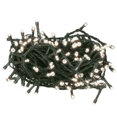 GUIRNALDA DE LUCES FRIA CON 8 FUNCIONES DE 100 LEDS CABLE DE 10,90M. A PILAS PARA DECORACION NAVIDEÑA.