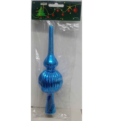 TERMINAL DE PLASTICO DE 20CM. PARA ARBOL DE NAVIDAD, DE COLOR METALIZADO.