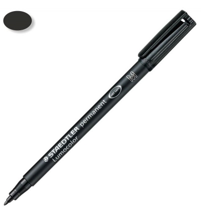 ROTULADOR LUMOCOLOR NEGRO M PUNTA MEDIA PERMANENTE DE STAEDTLER 317-9.