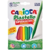 CAJA DE CERAS CARIOCA PLASTELLO DE 12 COLORES BRILLANTES DE CARIOCA 42711.