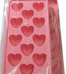 Bandeja de cubitos de plástico con forma de corazón blíster de 2 bandejas