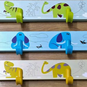 PERCHERO INFANTIL MADERA 4 GANCHOS COLORES