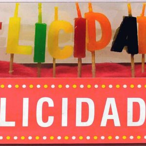 VELAS CON LETRAS PARA PALABRA FELICIDADES.