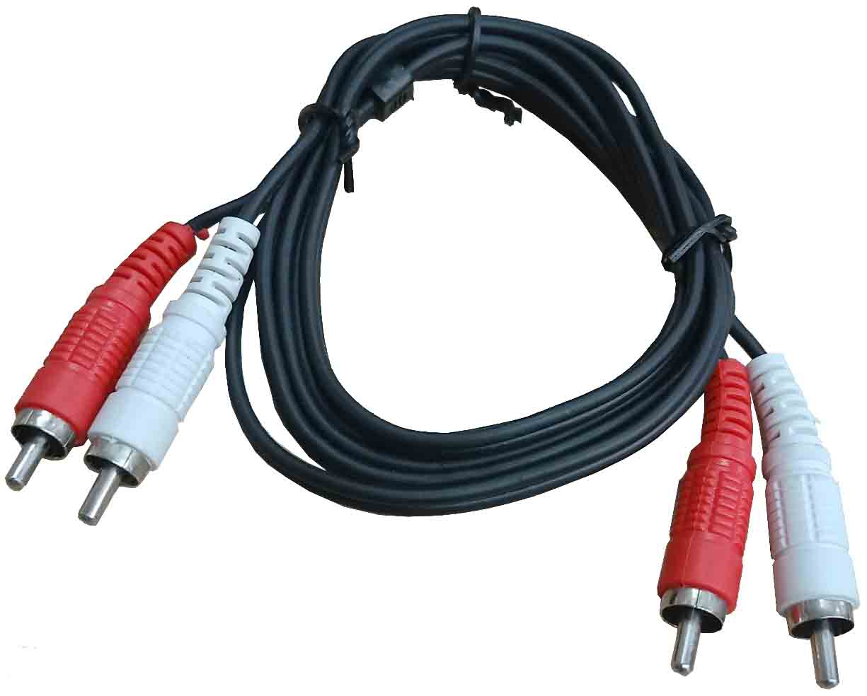 CABLE DE AUDIO 2 ENTRADAS MACHO Y 2 SALIDAS MACHO RCA DE 1.50 METROS.