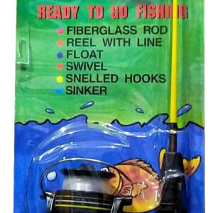 CAÑA PESCAR EN BLISTER CON TODOS LOS ACCESORIOS.
