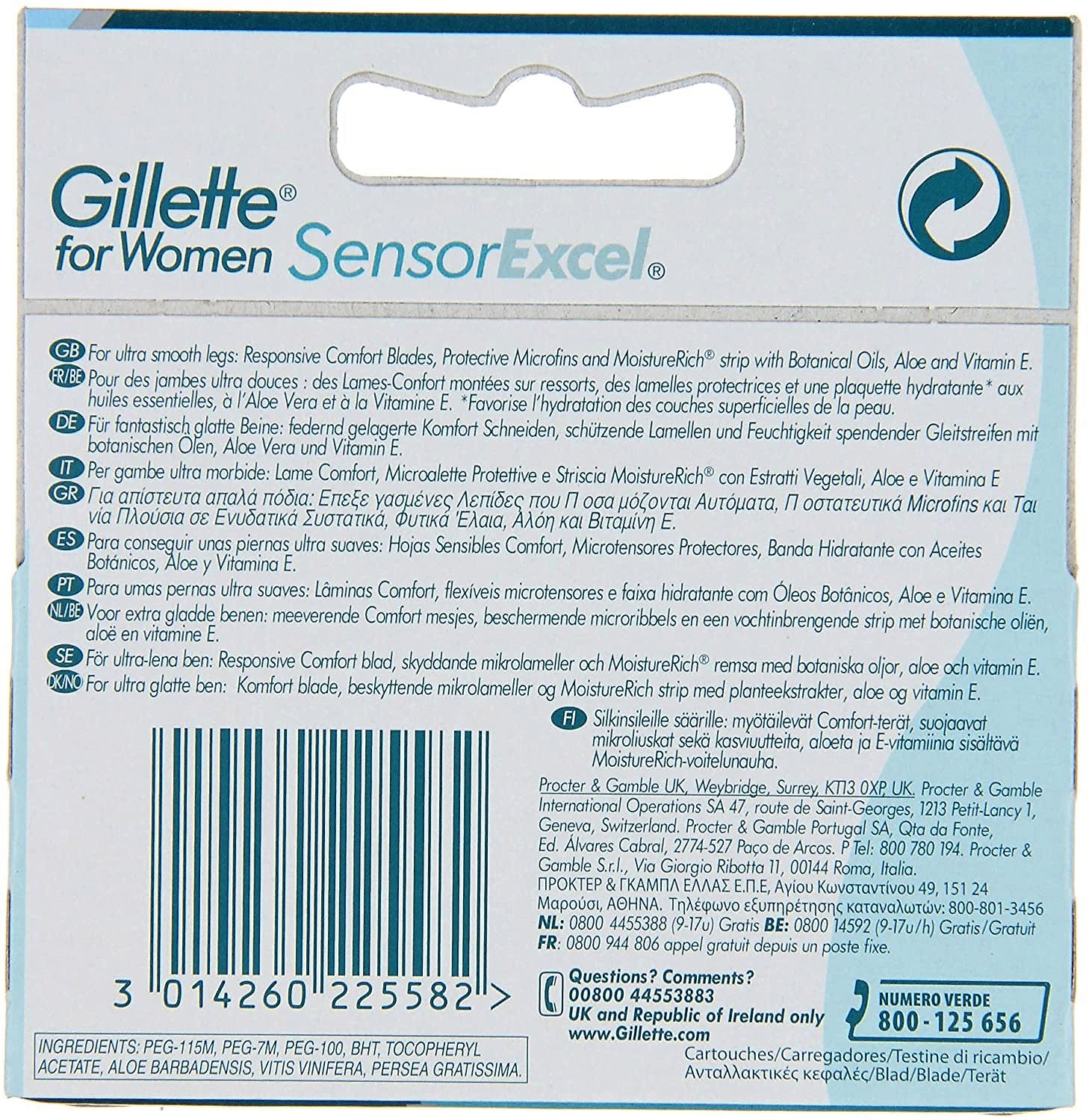 HOJA DE AFEITAR WOMAN SENSOR EXCEL 5UU