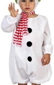 DISFRAZ DE TRAJE DE MUÑECO DE NIEVE. TALLA DE 6 A 12 MESES. 11002 ATOSA.