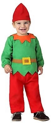 DISFRAZ DE TRAJE DE DUENDE O ELFO. TALLA DE 0 A 6 MESES. 11001 ATOSA.