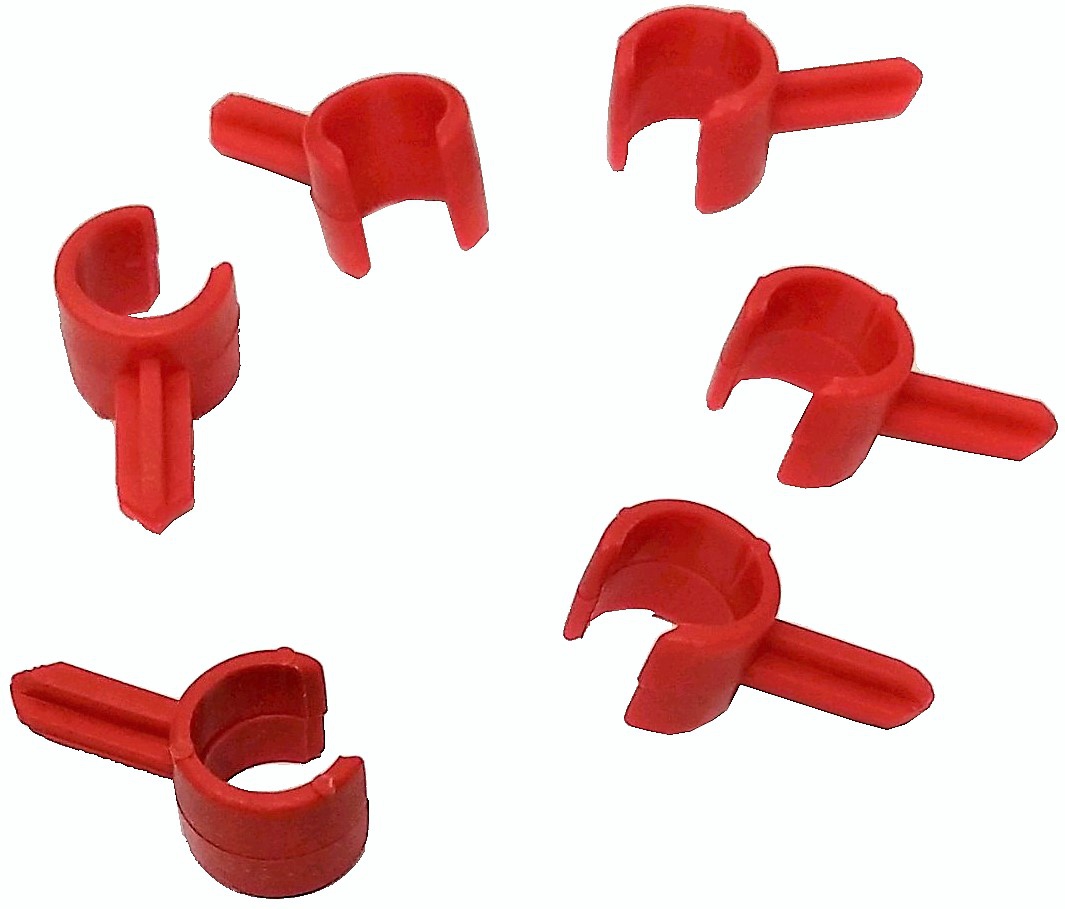 SUJECCION PARA TUBO DE GOTEO DE TAMAÑO 12MM. EN BLISTER DE 6 UNIDADES. 19380 BRICO JARDIN.