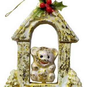 ADORNO COLGANTE NAVIDEÑO DE ARCO CON OSITO. IBORRA.