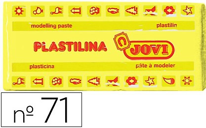 PLASTILINA DEL Nº 71 COLOR AMARILLA CLARO TAMAÑO MEDIANO 71/02.