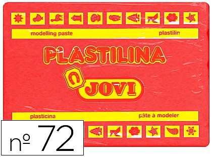 PLASTILINA DEL Nº 72 COLOR ROJO TAMAÑO GRANDE 72/05.
