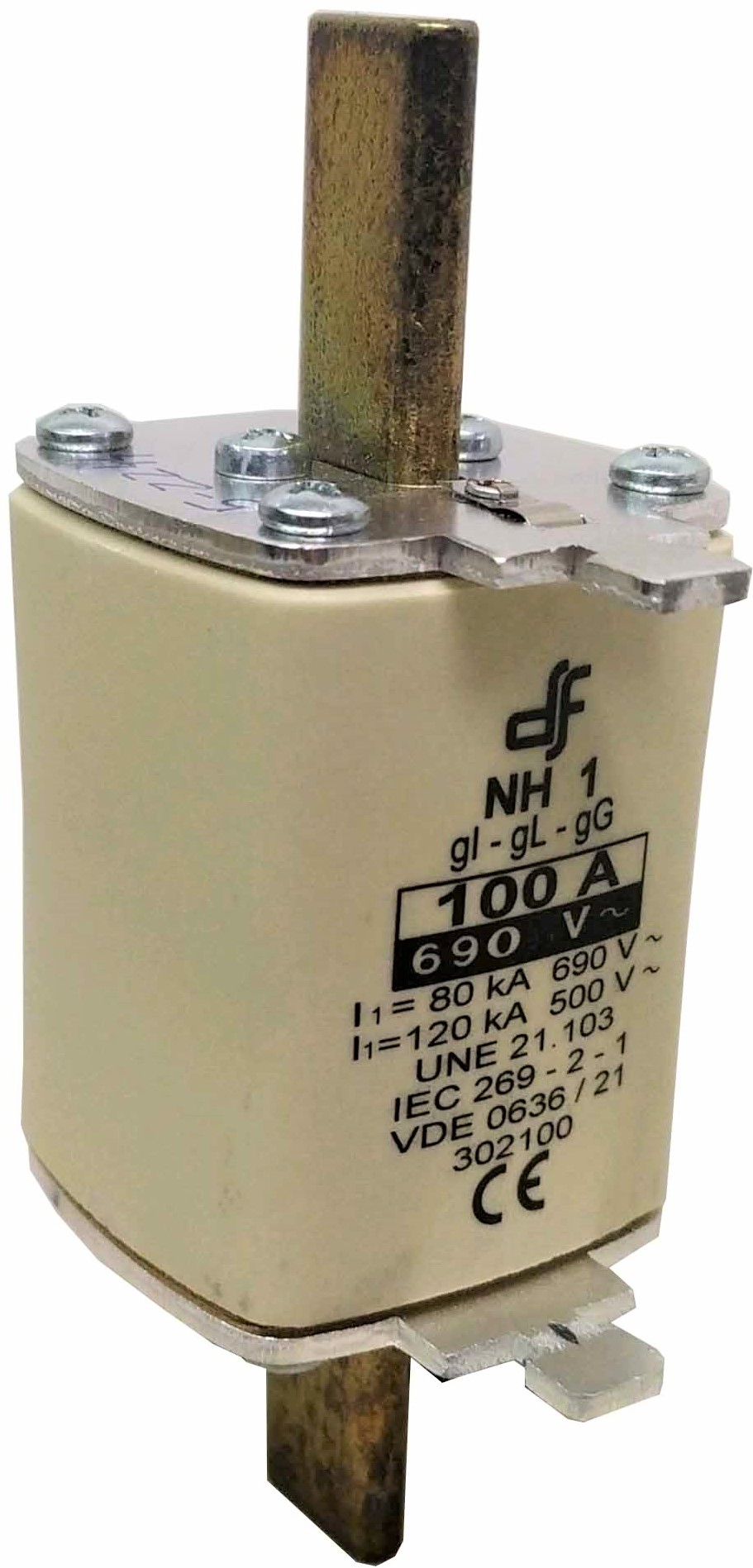 FUSIBLE DE CUCHILLA DE 100A. NH1. 690V. GRD. gG.