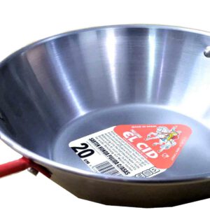 SARTEN DE HIERRO PULIDO HONDA DE 20CM. CON DOS ASAS MARCA EL CID.