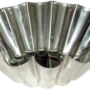 FLANERO RIZADO DE ACERO INOXIDABLE DE 18CM.