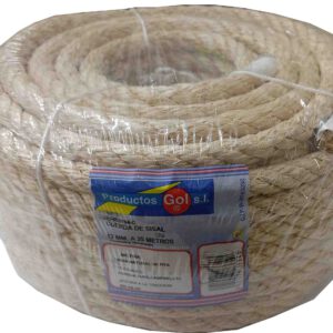 CUERDA DE SISAL DE FIBRA NATURAL DE PITA DE Ø 12MM. Y 25MT. MARCA GOL MODELO 162194C