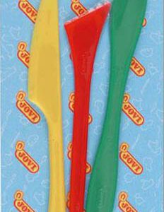 PALETAS MODELADORAS DE PLASTICO PARA PLASTILINA, ARCILLA ETC. EN BLISTER DE 3 UNIDADES DE JOVI