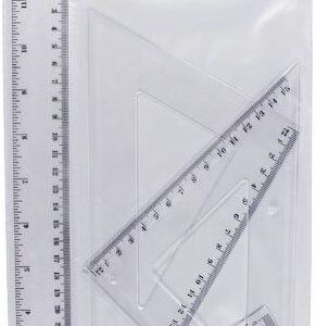 JUEGO DE REGLAS DE PLASTICO TRANSPARENTES EN SET DE 4 UNIDADES DE MARKET SUPREM 01977