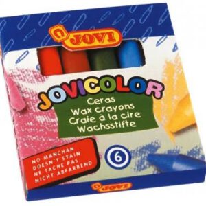 CERAS JOVICOLOR EN CAJAS DE 6 COLORES SURTIDOS DE JOVI 980/6.