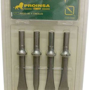 JUEGO DE 4 CINCELES PROFESIONALES DE 125MM. PROINSA 01887.