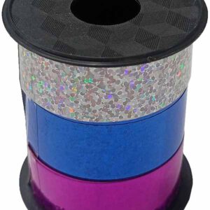 CINTA PARA REGALOS DE 18MM. X 3M. EN ROLLO, DE COLORES SURTIDOS DE MARKET SUPREM 11893.