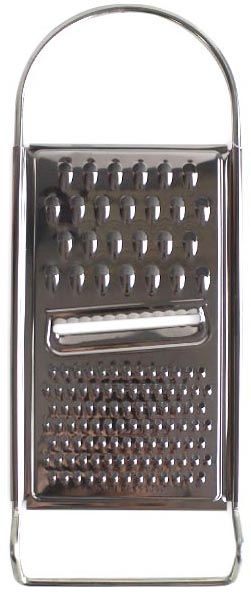 RALLADOR DE ACERO INOXIDABLE DE 3 USOS DE 29X11CM. DE MARKET SUPREM A7509.