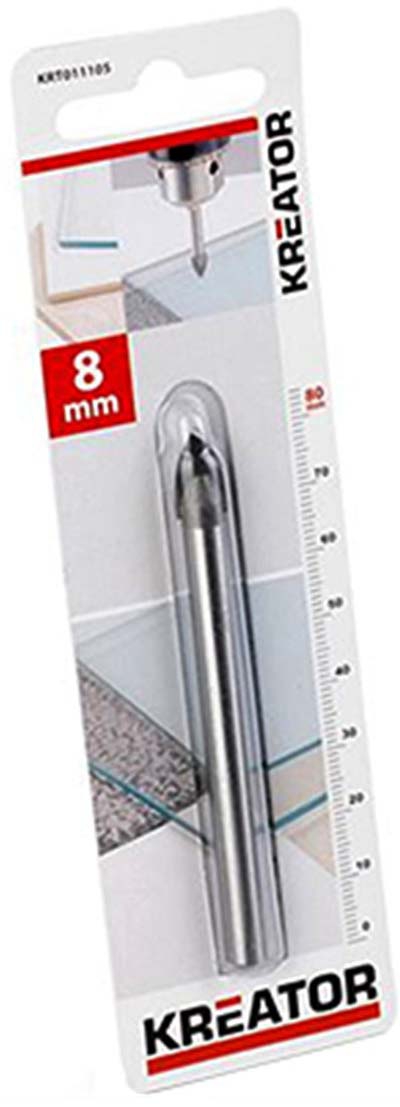 BROCA PARA CRISTAL Y CERAMICA DE Ø 8 X 80MM. DE KREATOR KRT011105.
