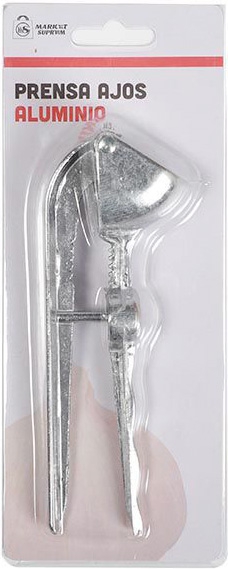 PRENSA PARA AJOS, DESHUESADOR Y CASCANUECES, TODO EN UNO. DE ALUMINIO. DE MARKET SUPREM E0162.