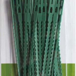 ABRAZADERA DE PLASTICO DE 17CM. VERDES PARA JARDIN EN SET DE 50 UNIDADES DE MARKET SUPREM 28569.