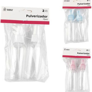 BOTE PULVERIZADOR DE PLASTICO DE 75ML. DE DEDO EN SET DE 2 UNIDADES. DE MARKET SUPREM A9627. PRECIO POR SET.