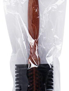 CEPILLO PARA EL PELO REDONDO MEDIANO CON MANGO DE MADERA DE 22X6CM. DE MARKET SUPREM A0306.