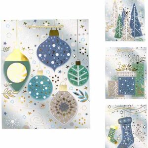 BOLSA DE PAPEL PARA REGALO CON MOTIVOS NAVIDEÑOS DE 32X26X12CM. CON ASA. DE MARKET SUPREM A2671. PRECIO POR UNIDAD.