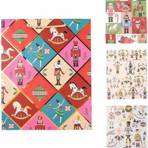 BOLSA DE PAPEL PARA REGALO CON MOTIVOS NAVIDEÑOS DE CASCANUECES DE 40X30X12CM. CON ASA. DE MARKET SUPREM A2667. PRECIO POR UNIDAD.