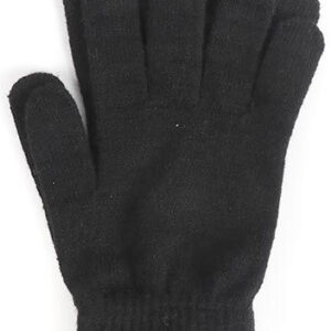 GUANTES DE LANA DE INVIERNO COLOR NEGRO PARA ADULTO TALLA UNICA DE MARKET SUPREM A1327.