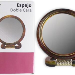 ESPEJO REDONDO DE DOBLE CARA DE Ø 12CM. CON SOPORTE DE PLASTICO DE MARKET SUPREM 71382. PRECIO POR UNIDAD.
